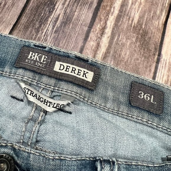 Buckle Jeans Buckle Bke Derek Straight Leg Stretch Jeans 36l 36x33